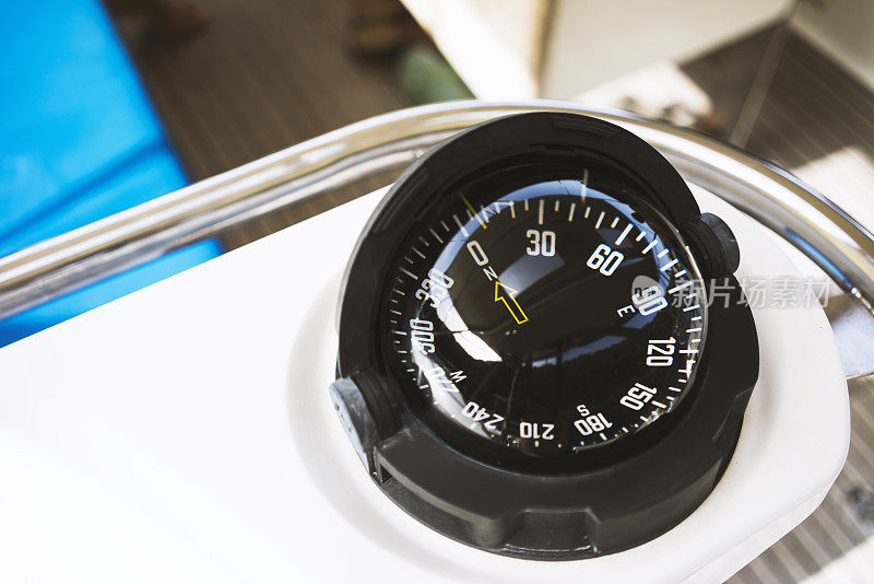 Compass detail from a sailing boat